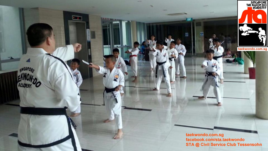 Knife Self Defence Training STA Civil Service Club Black Belt Class Master Albert Ong Taekwondo